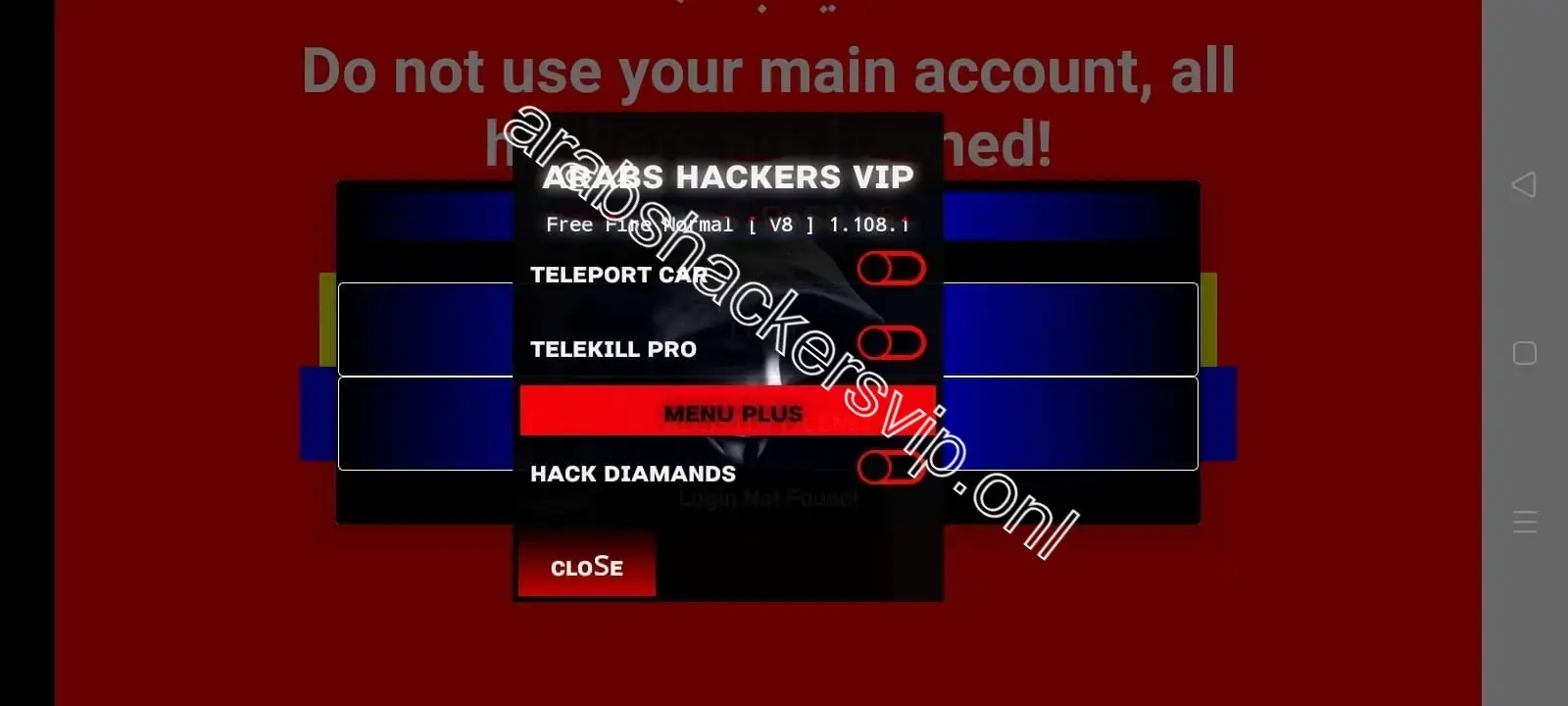 Screenshot of Arabs Hackers VIP FF Hacking Community